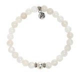 The Cape Bracelet Reverse- Moonstone with Silver Steel Ball (Kids' Size)