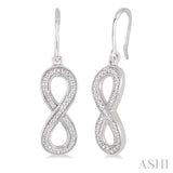 1/50 Ctw Single Cut Diamond Milgrain Finish Fashion Earrings in Sterling Silver