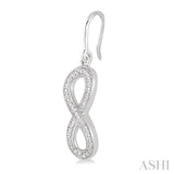 1/50 Ctw Single Cut Diamond Milgrain Finish Fashion Earrings in Sterling Silver