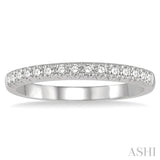 1/4 Ctw 15Stones Round Cut Diamond Wedding Band in 14K White Gold