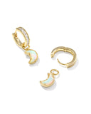 Kendra Scott Moon Gold Huggie Earrings