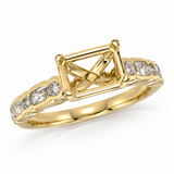 East-West Diamond Semi-Mount Engagement Ring