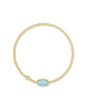 Kendra Scott Grayson Gold Stretch Bracelet in Light Blue Magnesite