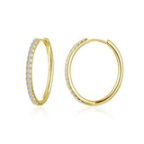 Lafonn Alina Oval Hoop Earrings, Medium