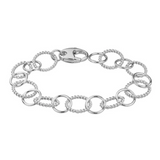 Silver Mixed Texture Bracelet