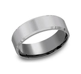 Tantalum Grey Metals Beveled-Edge Men's Wedding Band