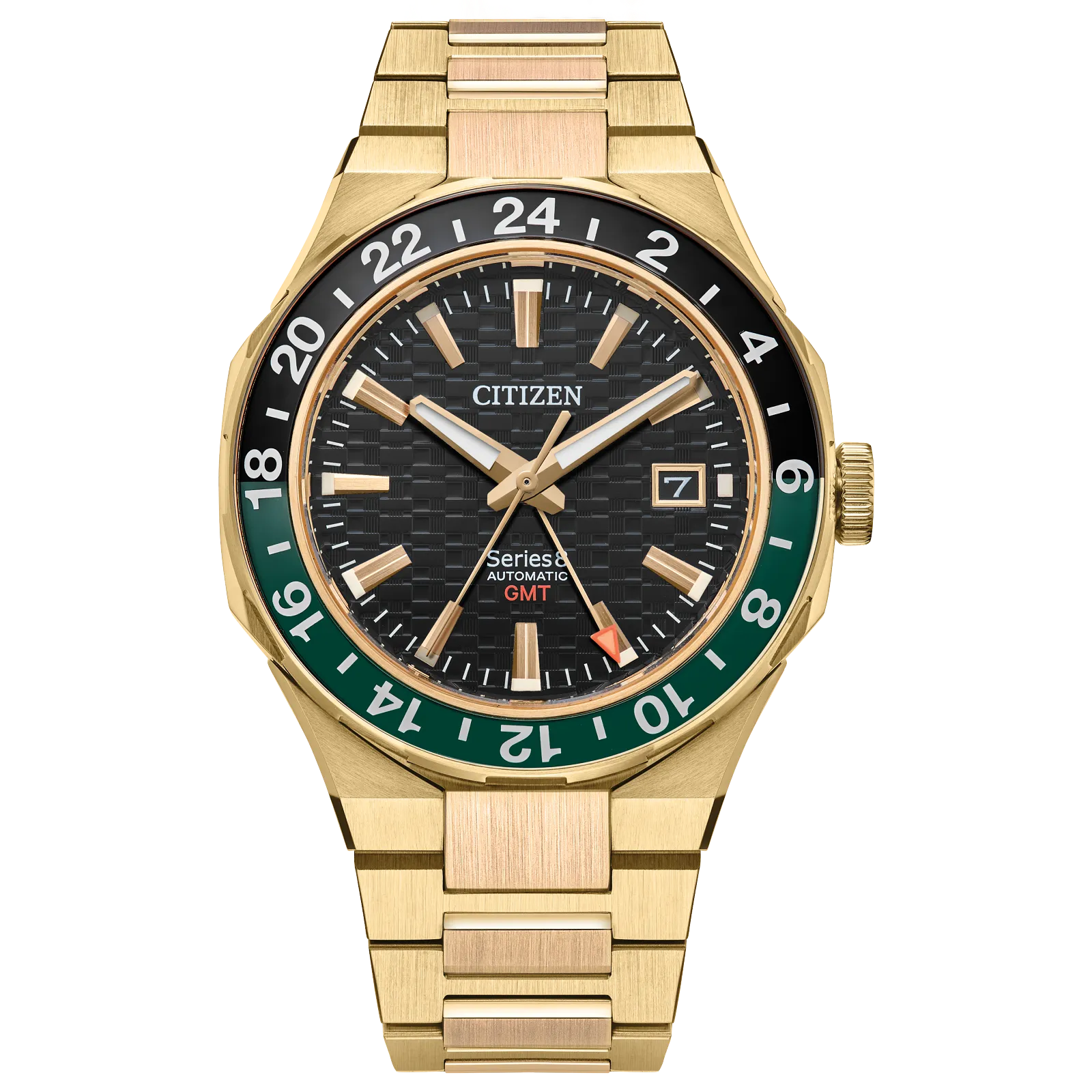 Citizen Series8 880 GMT Watch, Sprite Bezel – Coughlin Jewelers Citizen Series8 880 GMT Watch, Sprite Bezel – Coughlin Jewelers