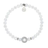 Mama Collection: White Crystal with Mama CZ Bead Charity Bracelet