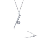 Lafonn Baseball & Bat Necklace