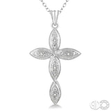 Silver Infinity Cross Diamond Pendant