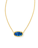 Kendra Scott Elisa Gold Pendant Necklace in Navy Abalone