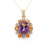 Ametrine Halo Pendant