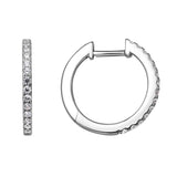 Silver CZ Small Hoop Earrings