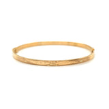 Hinged Gold Bangle Bracelet