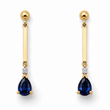 Lab-Grown Sapphire Dangle Earrings