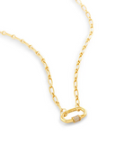 Kendra Scott Bristol 18k Gold Vermeil Link Necklace in White Sapphire