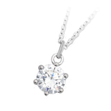 Shine Like A Diamond Sterling Silver Charm Necklace