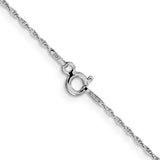 Silver 1.25mm Rope Chain, 16