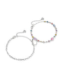 Kendra Scott Mini Elisa and Abbie Set of 2 Delicate Chain Bracelets in Multi Mix