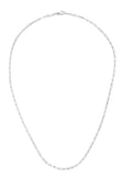 White Gold 2.1mm Paperclip Link Chain, 16"