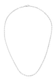 White Gold 2.1mm Paperclip Link Chain, 18"