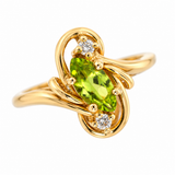 Peridot & Diamond Ring