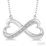 Silver Infinity Heart Diamond Necklace