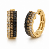 Le Vian® 14K Honey Gold™ 0.92ctw Tricolor Diamond Hoop Earrings