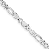 Silver 4.5mm Figaro Chain, 24"