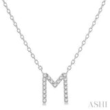 Petite 'M' Initial Diamond Necklace