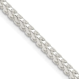 Silver 3.4mm Franco Chain, 22