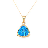 Trillion Blue Topaz Pendant