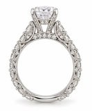 Diamond Milgrain Semi-Mount Ring