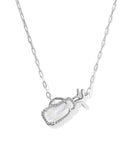 Kendra Scott Golf Silver Short Pendant Necklace in Mother-Of-Pearl