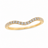 1/4ctw Curved Diamond Wedding Band