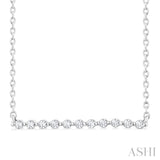 Silver & Diamond Petite Bar Necklace