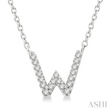 Petite 'W' Initial Diamond Necklace