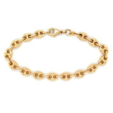 Puffed Mariner Link Bracelet, 7"