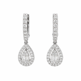 Pear Shape Diamond Dangle Earrings