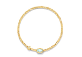 Kendra Scott Emilie Gold Stretch Bracelet in Light Blue Illusion