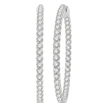 5 ctw Diamond In & Out Hoop Earrings