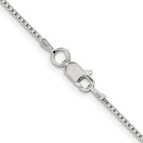 Silver 1.25mm Box Chain, 18"