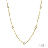 1ctw Diamond Station Necklace, 18"