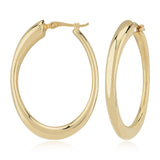 Gold Vermeil Oval Hoop Earrings