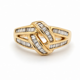 Baguette Diamond Knot Ring