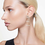 Swarovski Imber Chandelier Earrings, White/Gold