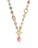 Kendra Scott Mini Elisa and Abbie Gold Strand Necklace in Multi Mix