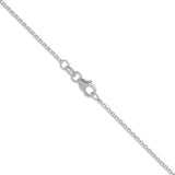 18kt White Gold 1.15mm Rolo Chain, 18"