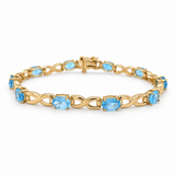Blue Topaz Infinity Bracelet
