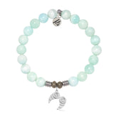 Hemimorphite Gemstone Bracelet with Infinite Protection Sterling Silver Charm